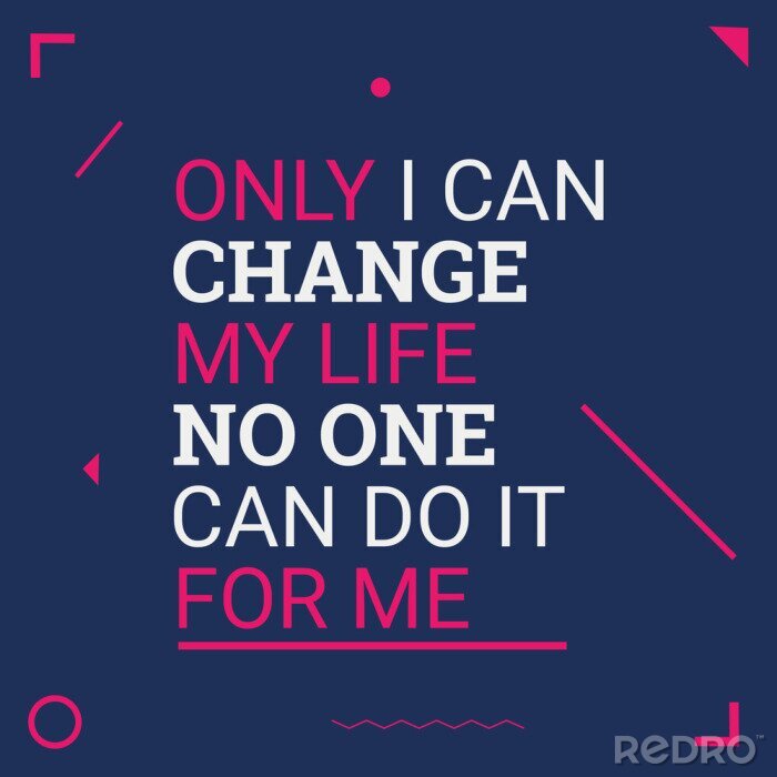 Sticker Motivierender Slogan auf dunkelblauem Hintergrund