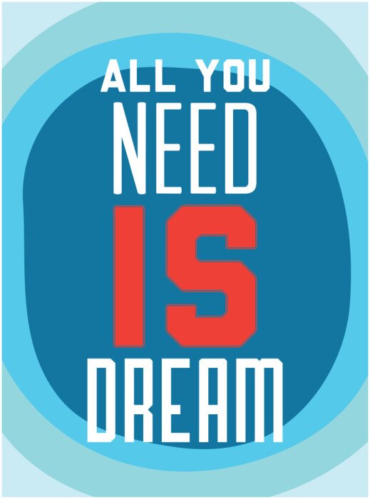 Sticker Motivierendes Zitat über Träume