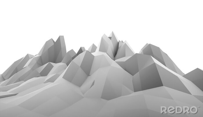 Sticker Mountain abstrakten Konzept gerendert