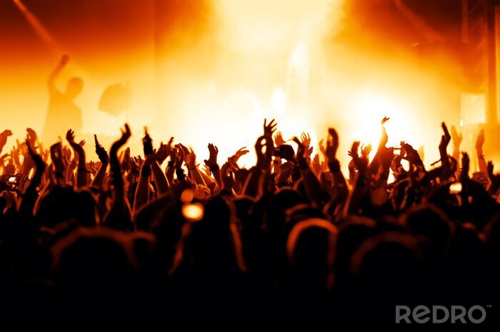 Sticker Musik und Tanz beim Konzert