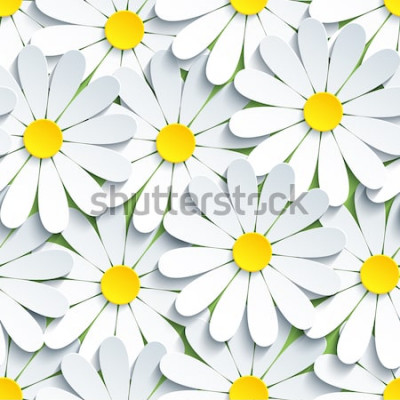 Sticker Muster mit großen Blumen