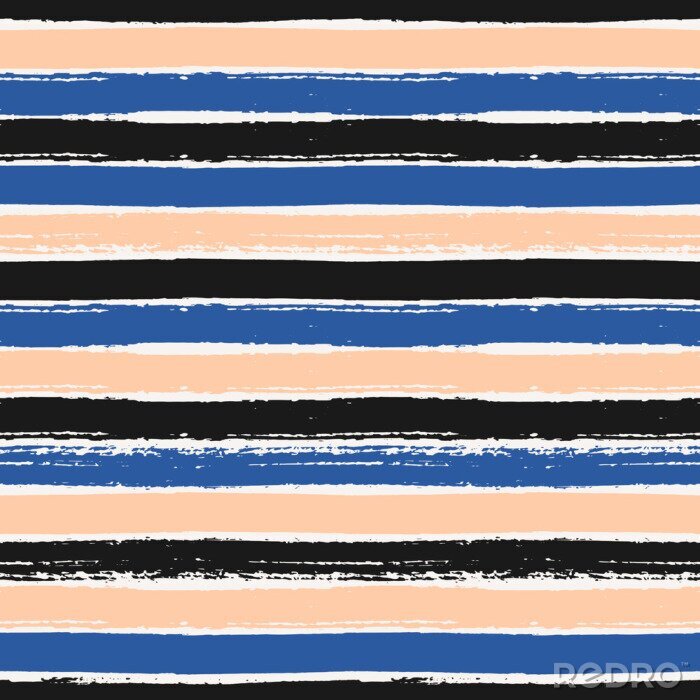 Sticker Muster mit horizontal gemalten Streifen