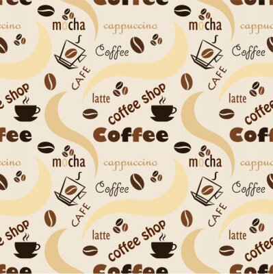 Muster mit Kaffeemotiv
