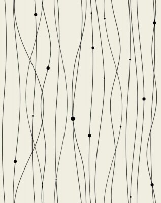 Sticker Muster mit schwarzen Linien
