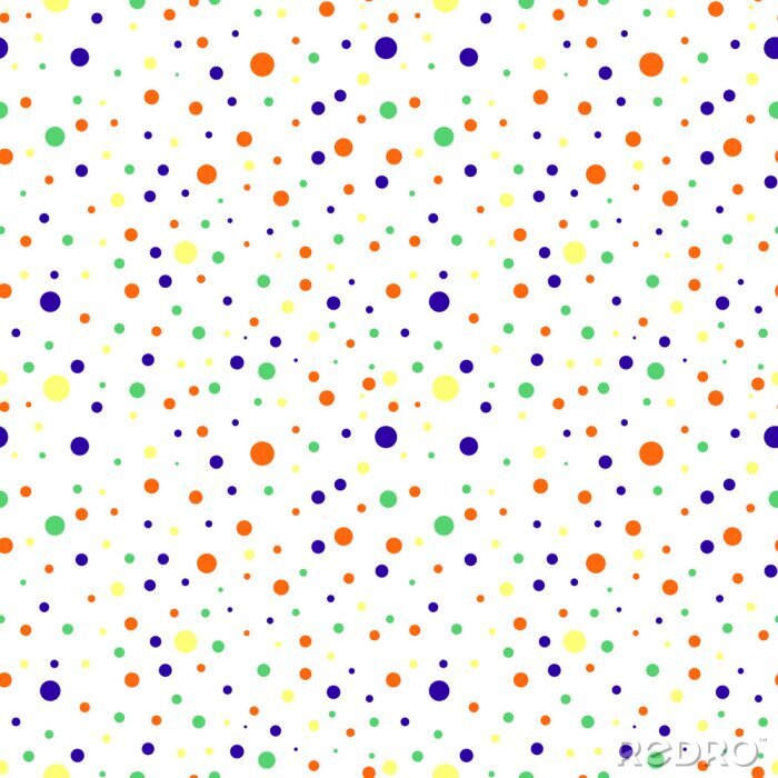 Sticker Muster Punkte bunt auf weißem Hintergrund