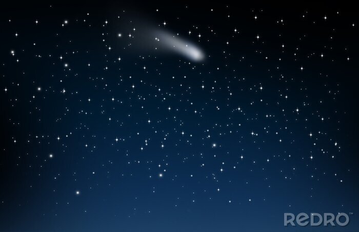 Sticker Nachthimmel und fliegender Stern