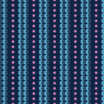 Sticker Nahtlose bunte Vektor Hintergrund mit dekorativen Blumen und Tupfen