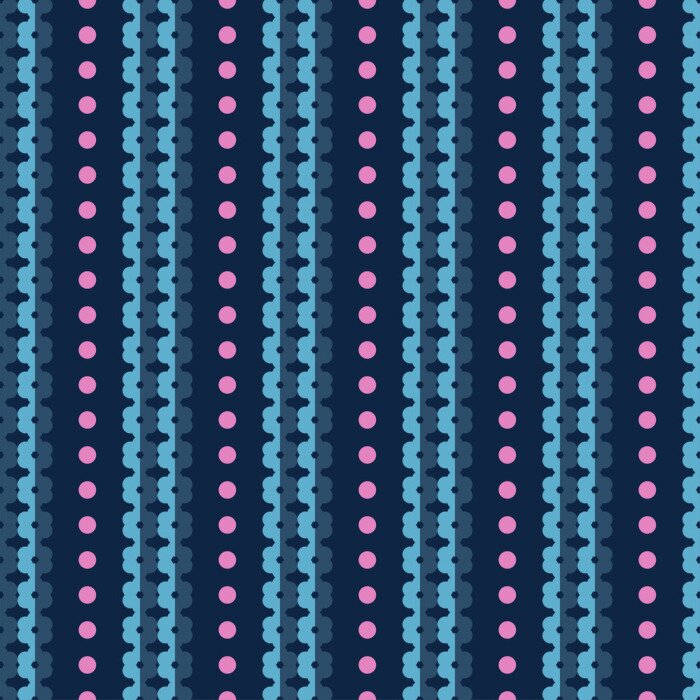 Sticker Nahtlose bunte Vektor Hintergrund mit dekorativen Blumen und Tupfen