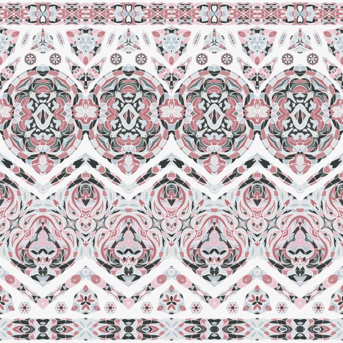 Sticker Nahtlose ethnische Muster für die Grenze. Wiederholtes orientalisches Motiv für Stoff- oder Papierdesign.