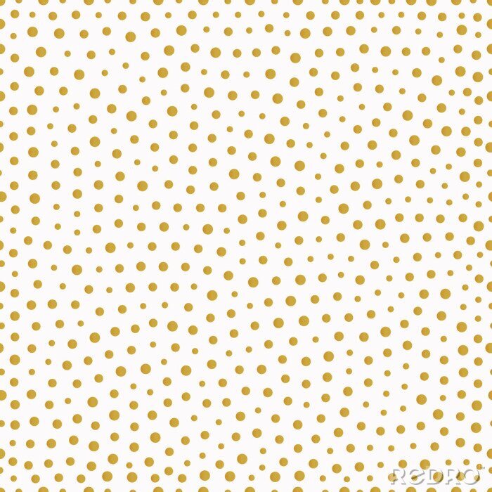 Sticker Nahtlose Muster mit Gold gemalt Punkte