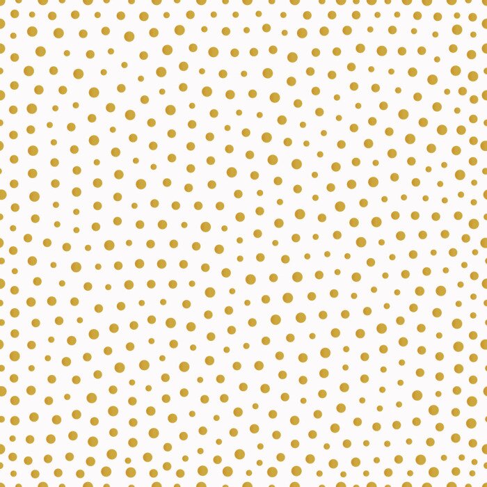 Sticker Nahtlose Muster mit Gold gemalt Punkte