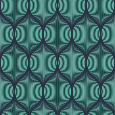 Nahtlose Neon Blue optische Täuschung gewebte Muster Vektor