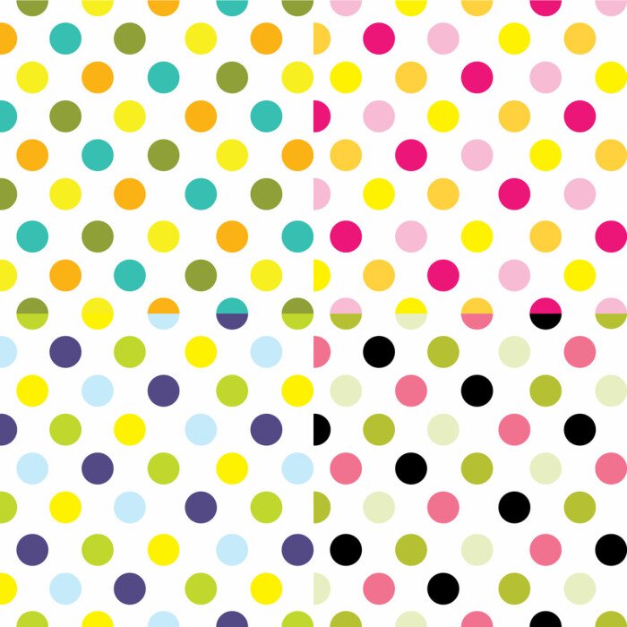 Sticker Nahtlose, Polka Dot Muster geeignet für Verpackung, Hintergrund Hintergrund. EPS 10 & HI-RES JPG Inbegriffen