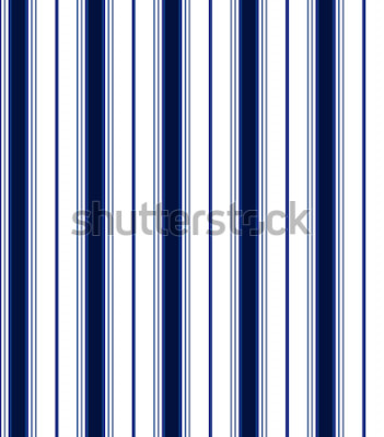 Sticker Nahtloses Muster des Streifens mit blauem und weißem vertikalem parallelem Streifen Abstraktes Muster des Vektors streift Hintergrund.