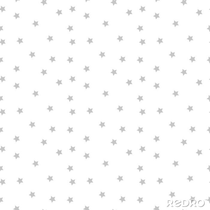 Sticker Nahtloses Vektormuster mit farbigen Sternen auf weißem Hintergrund.
