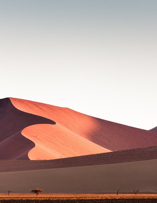 Sticker Namib Wüste, Sanddünen bei Sonnenuntergang, Sossusvlei, Namibia, Afrika