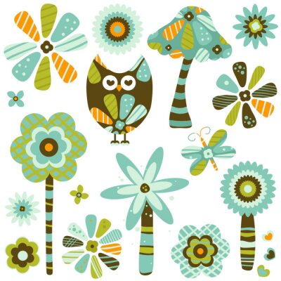 Sticker nette Retro-Set