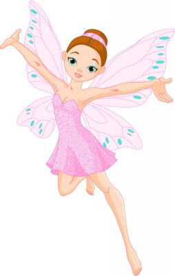 Sticker Nette rosa Fee