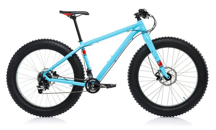 Sticker Neue blaue Fahrrad isoliert auf einem weißen