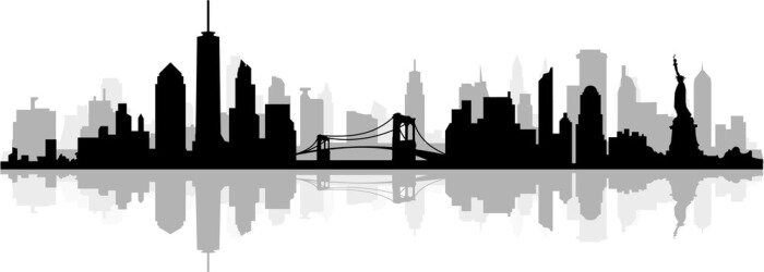 Sticker New York City Skyline SIlhouette