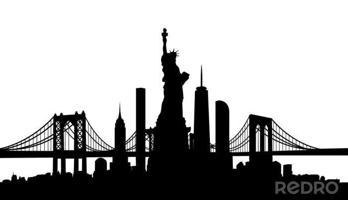 Sticker New York City Skyline Vektor