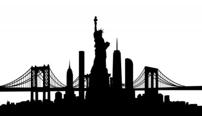 Sticker New York City Skyline Vektor