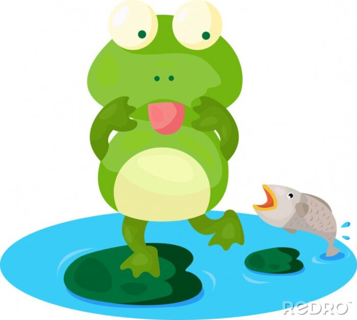Sticker niedlichen Frosch