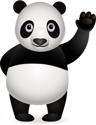 Sticker niedlichen Panda cartoon