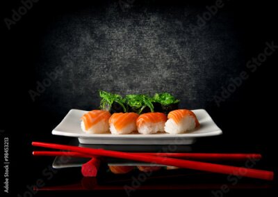 Fototapete Nigiri mit Lachs