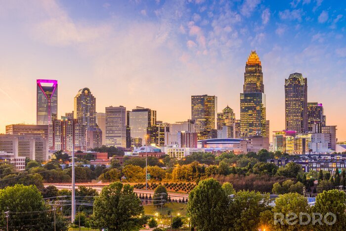 Sticker North Carolina Panorama in den USA