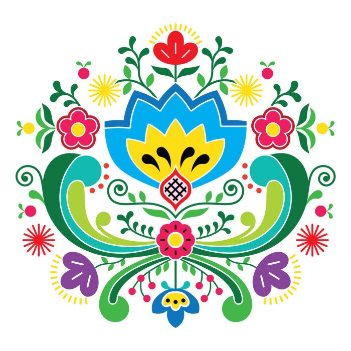 Sticker Norwegisches Volksmuster