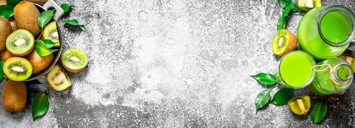 Sticker Obst Kiwi in verschiedenen Formen