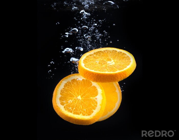 Sticker Orange auf dunklem Hintergrund