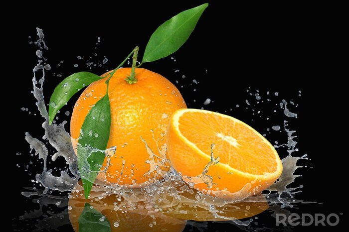 Sticker Orange auf schwarzem Hintergrund