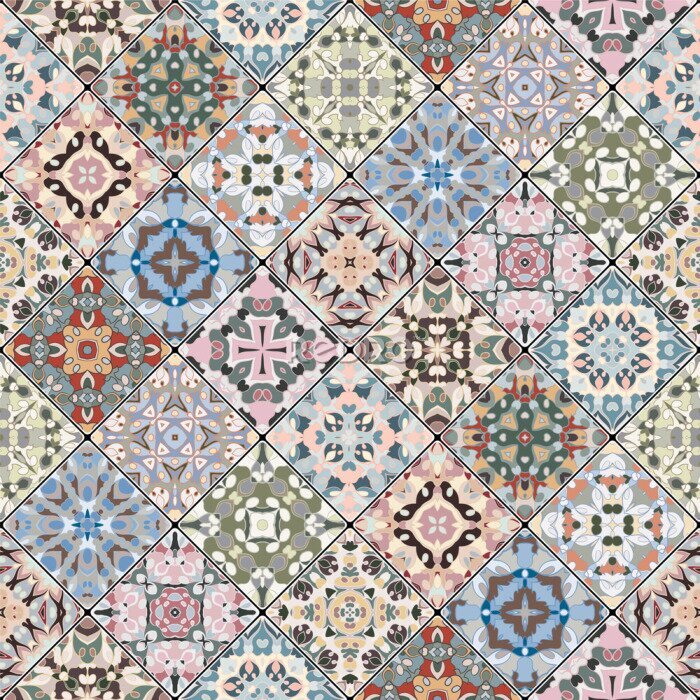 Sticker Orange und grün abstrakte Muster