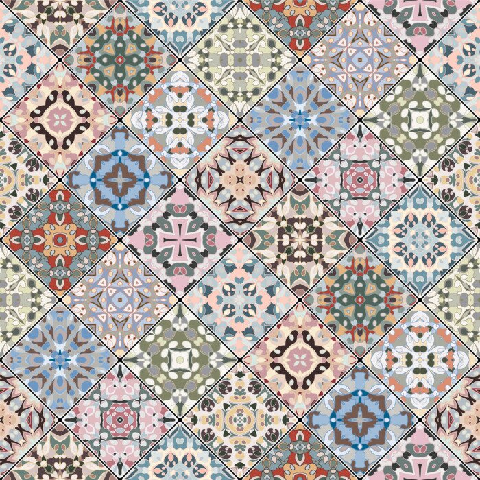 Sticker Orange und grün abstrakte Muster