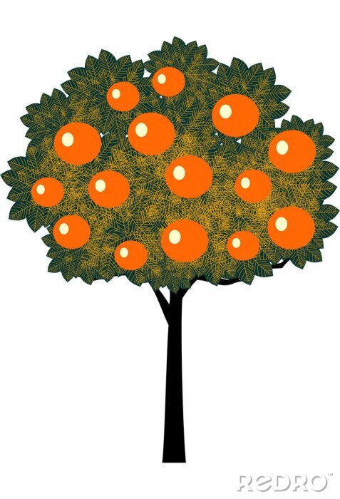 Sticker Orangenbaum