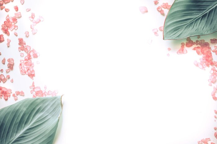 Sticker organic spa products on white background