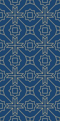 Sticker Oriental geometric islamic pattern with moroccan, persian and arabic motif and ornaments