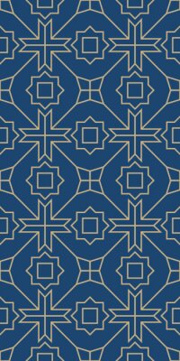 Sticker Oriental geometric islamic pattern with moroccan, persian and arabic motif and ornaments
