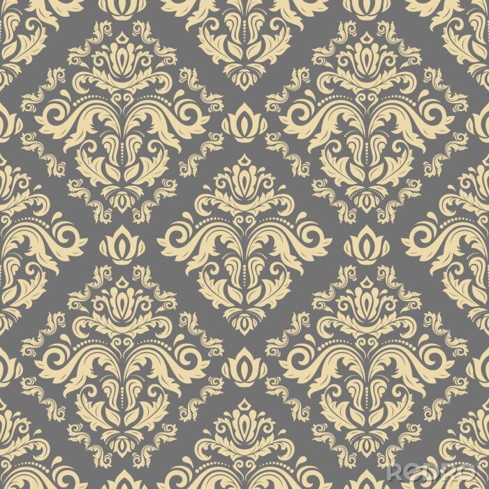 Sticker Orientalisches Muster auf grauem Hintergrund