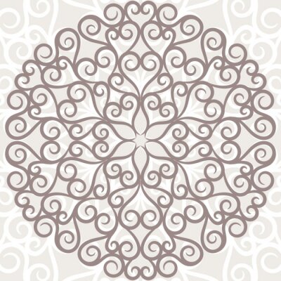 Sticker Ornamental runde Spitze.