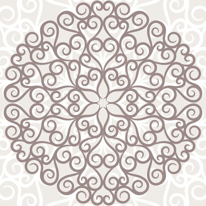 Sticker Ornamental runde Spitze.