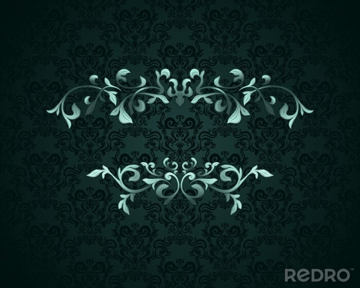 Sticker Ornamente grün