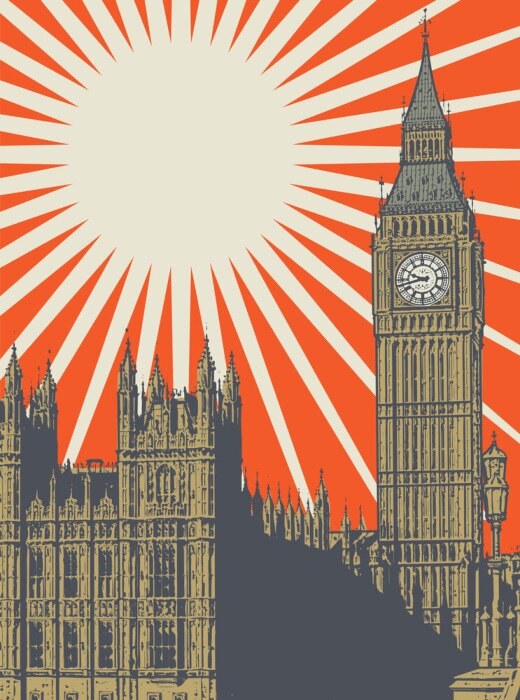 Sticker Palace of Westminster and Elizabeth Tower