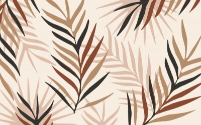 Sticker Palmenblätter im skandinavischen Stil