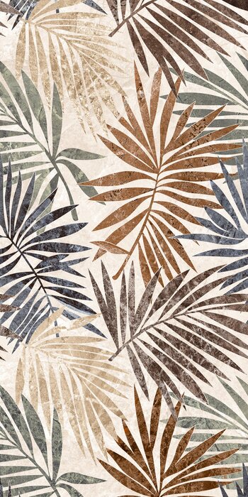 Sticker Palmenblätter in elegantem Gold