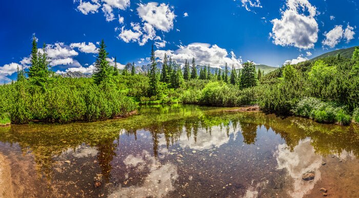 Sticker Panorama der kleinen See in der Tatra Berge
