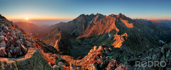 Sticker Panorama mountain autumn landscape