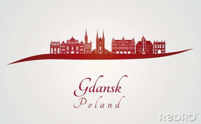 Sticker Panorama von Gdańsk